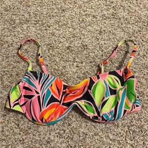 NEVER WORN Colorful Bikini Top